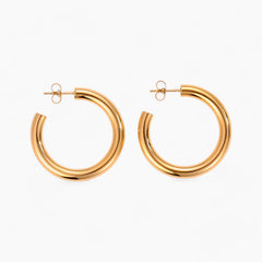 Boucles d’oreilles Circus Or / 20mm Acier Inoxydable Jardin des Bijoux