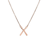 Collier Alex Or Rose Acier Inoxydable Jardin des Bijoux