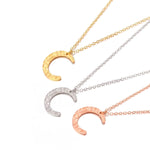 Collier Luna Acier inoxydable Or Rose Jardin des Bijoux