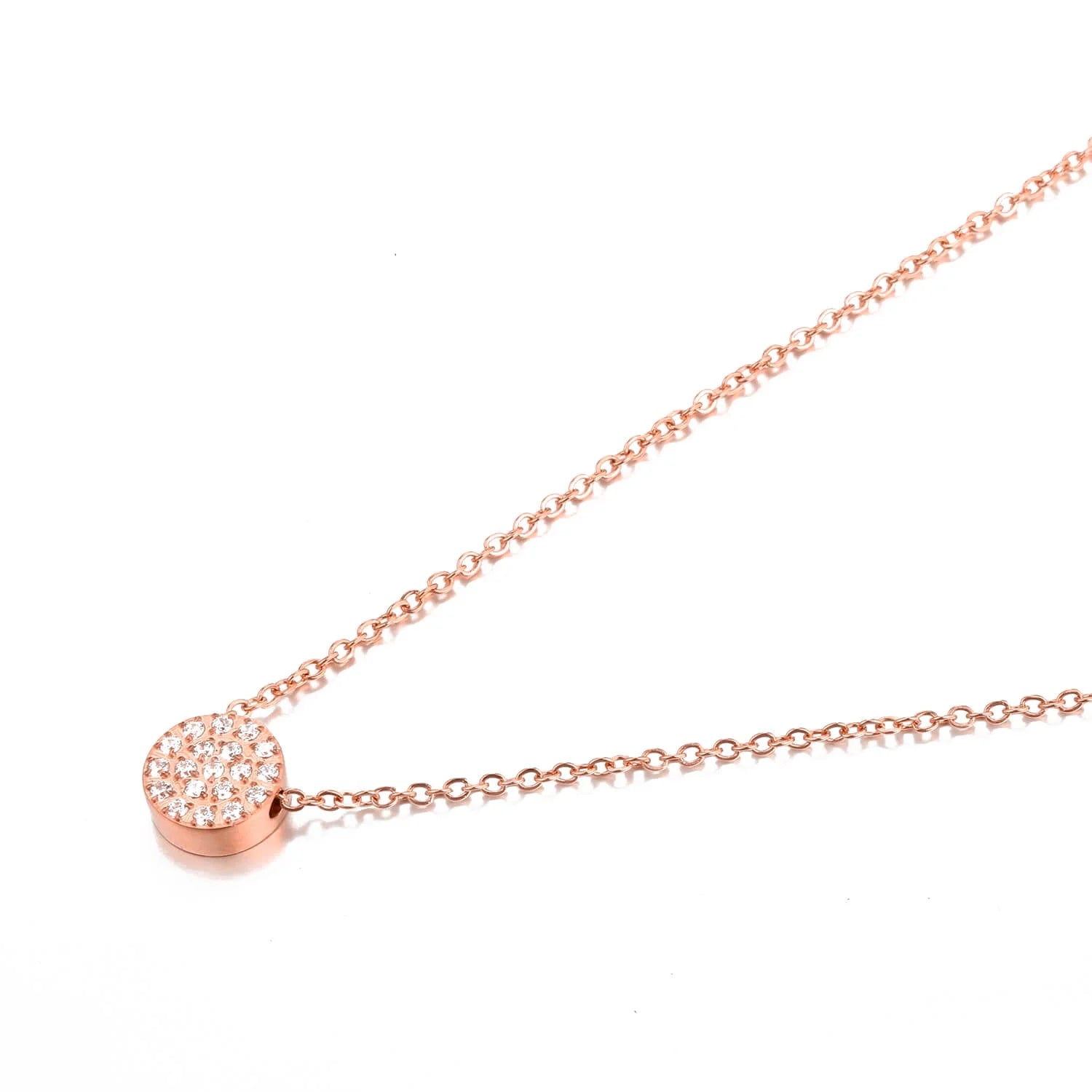 Collier Tournesol Acier inoxydable Or Rose Jardin des Bijoux