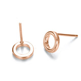 Boucles d’oreilles Cosmos Acier inoxydable Or Rose / 8mm Jardin des Bijoux