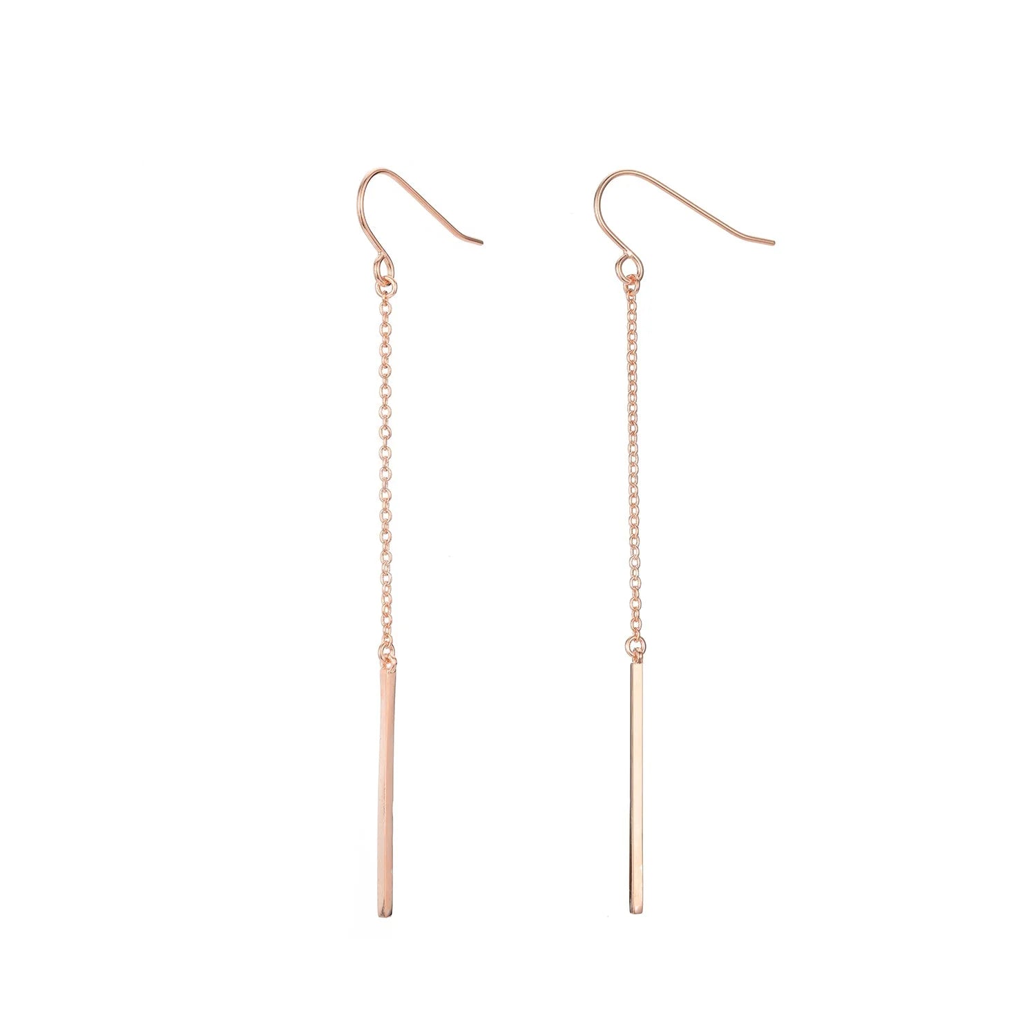 Boucles d’oreilles Haiku Acier inoxydable Or Rose Jardin des Bijoux