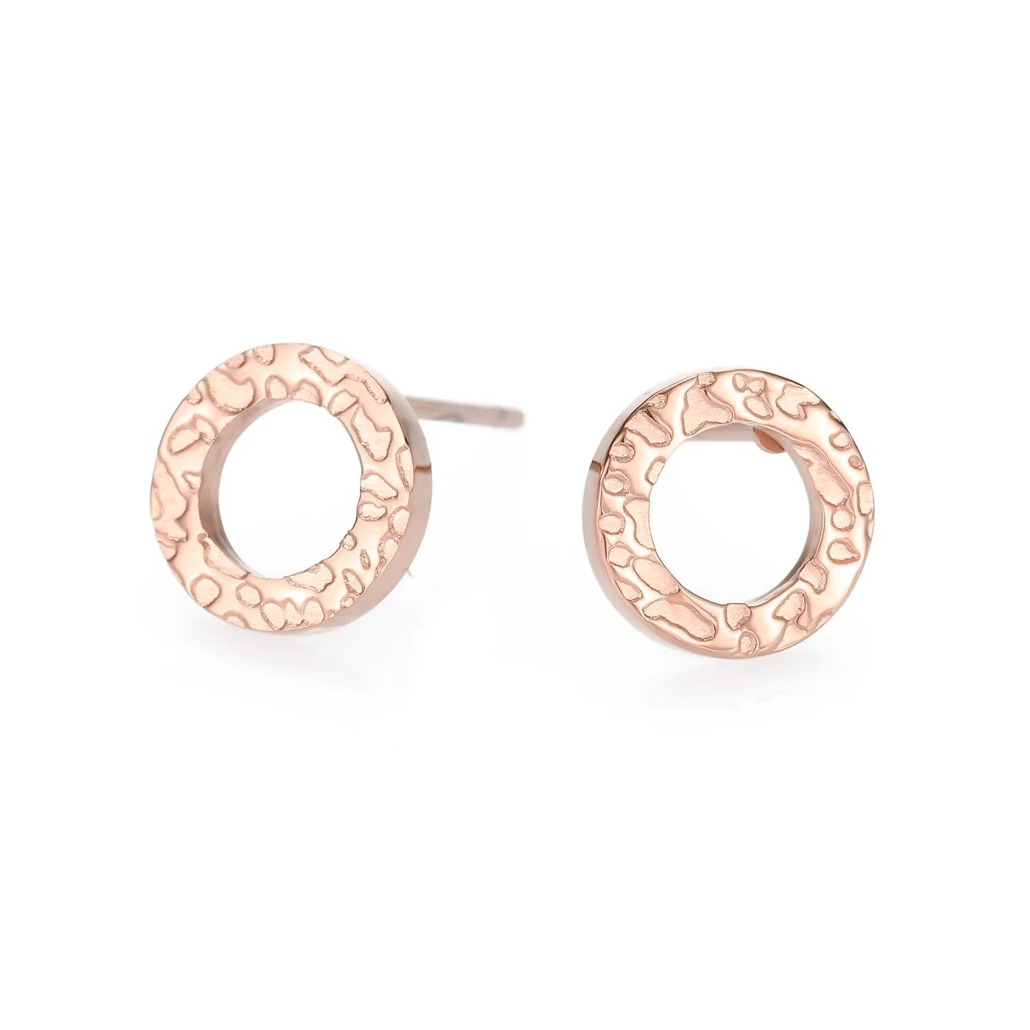 Boucles d’oreilles Infini Acier inoxydable Or Rose Jardin des Bijoux