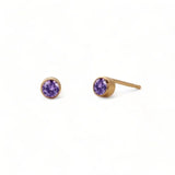 Boucles d’oreilles Prisma Acier inoxydable Violet Jardin des Bijoux