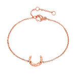 Bracelet Lune Or Rose Acier Inoxydable Jardin des Bijoux