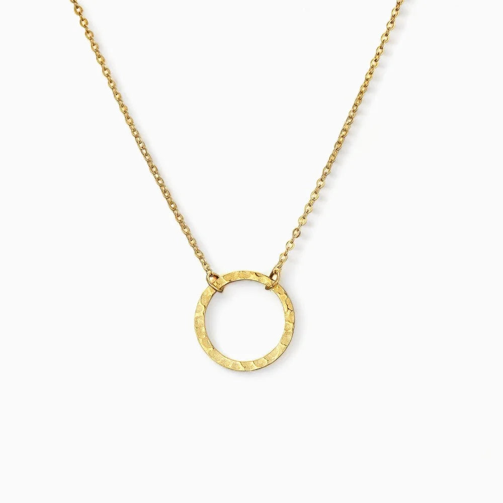 Collier Cercle Acier inoxydable Or / 11 mm Jardin des Bijoux