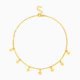 Collier Étoiles Stars Acier inoxydable Or Jardin des Bijoux