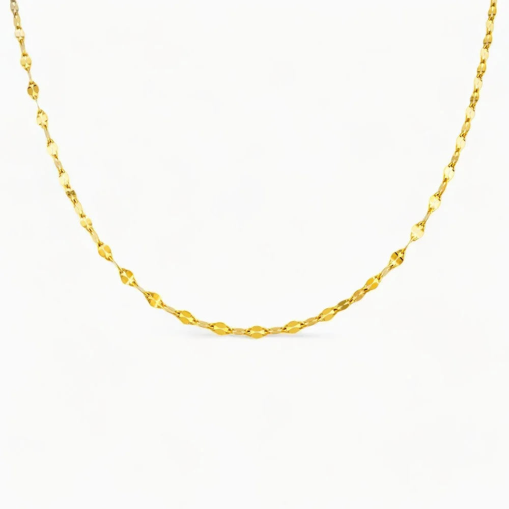 Collier Heralda Acier inoxydable Or Jardin des Bijoux