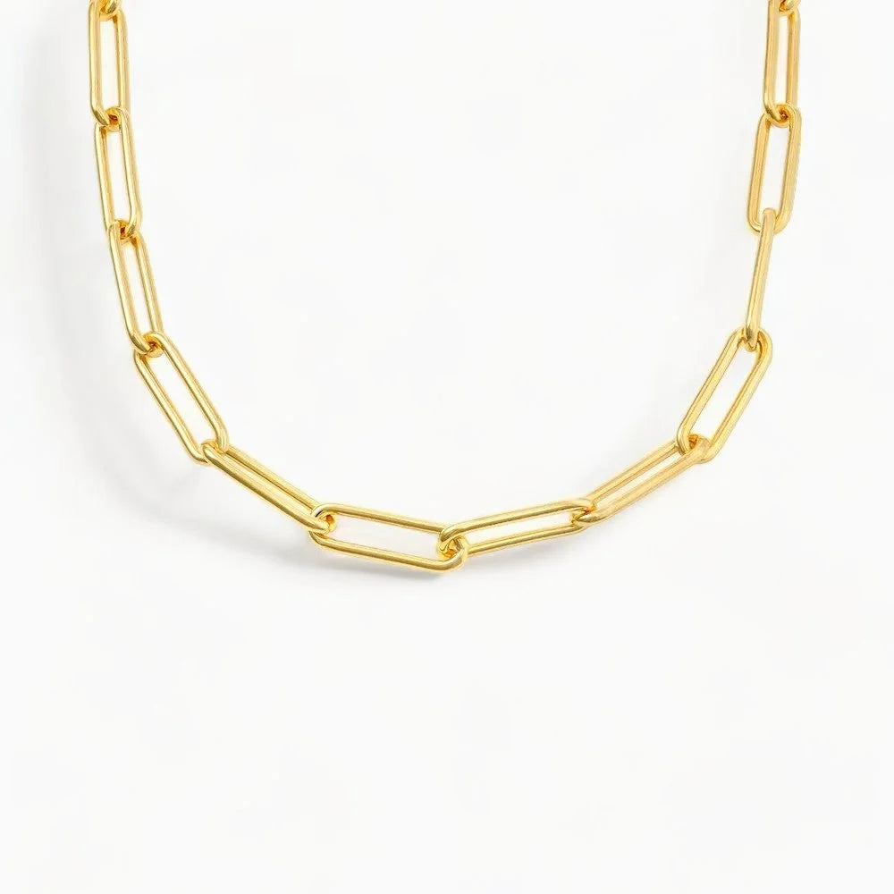 Collier Liberia Acier inoxydable Or Jardin des Bijoux