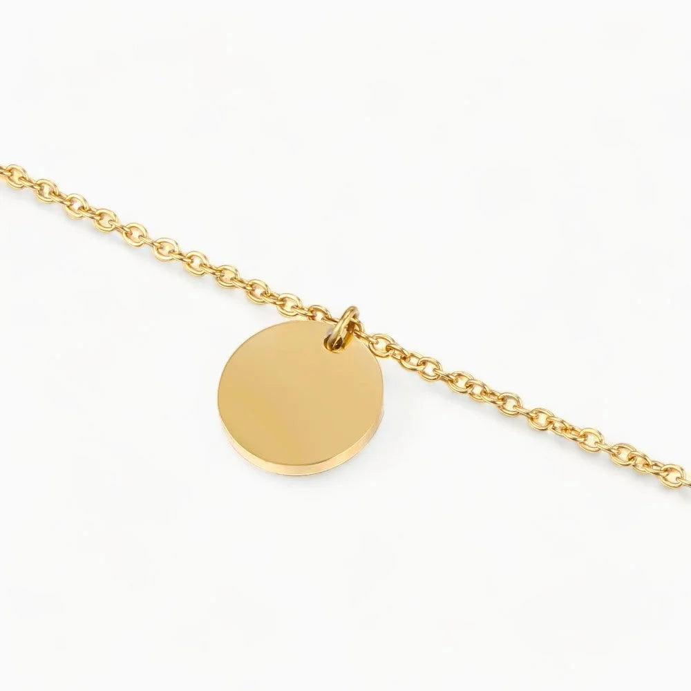 Collier Lucky Acier inoxydable Or Jardin des Bijoux