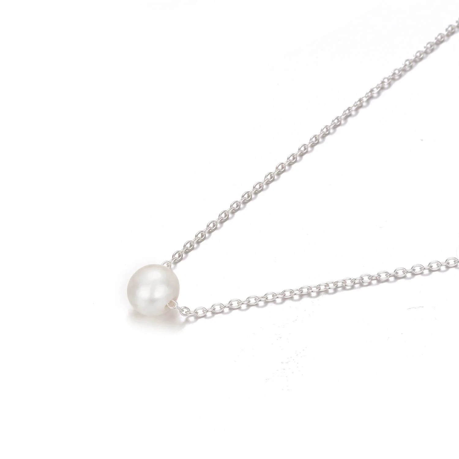 Collier Pearl Acier inoxydable Argent Jardin des Bijoux